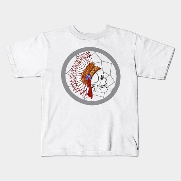 Indian skull Kids T-Shirt by GoddessFr3yja